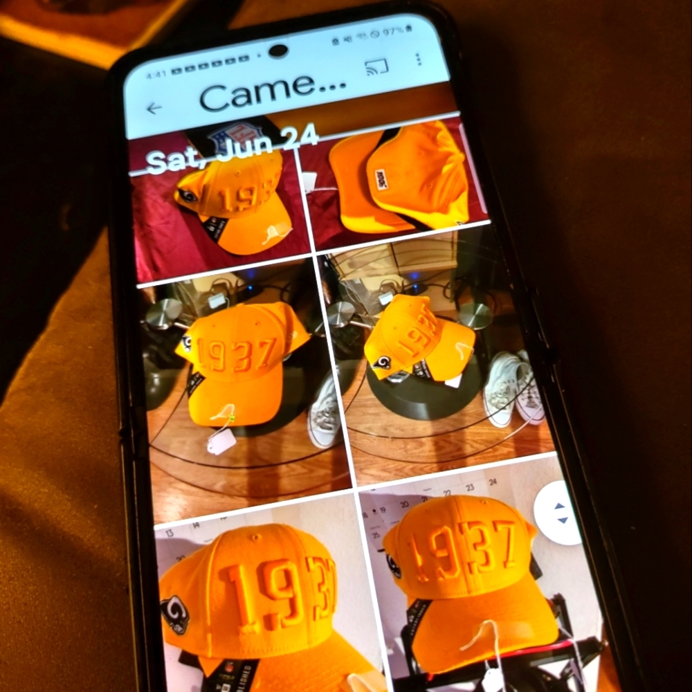 NFL 1937 edition rams cap yellow